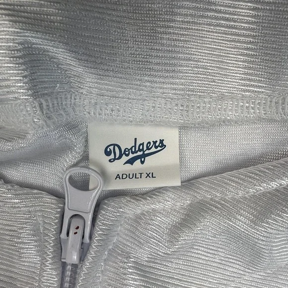 Brooklyn Dodgers Jersey Mens XL MLB‎ Baseball Jackie Robinson 42 Full Zip White - Picture 7 of 9